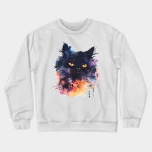 Persian Cat Water Color Pop Art Design for Cat Lover Crewneck Sweatshirt